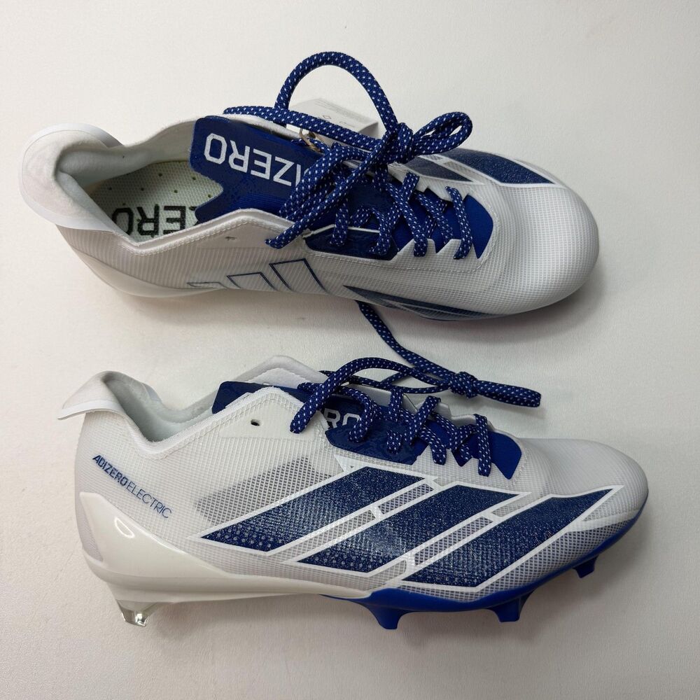 Adidas Adizero Electric Shoes Mens Size 8 White Blue Football Cleats IE6292 New